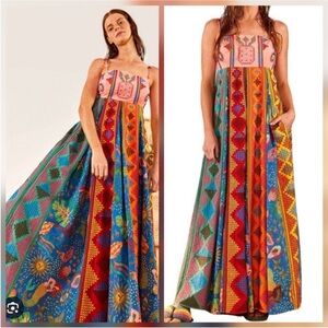 Farm Rio | Medium | Multi-Color Maxi Dress | 100% cotton
